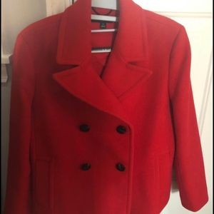 Ann Taylor red peacoat. Size medium petite